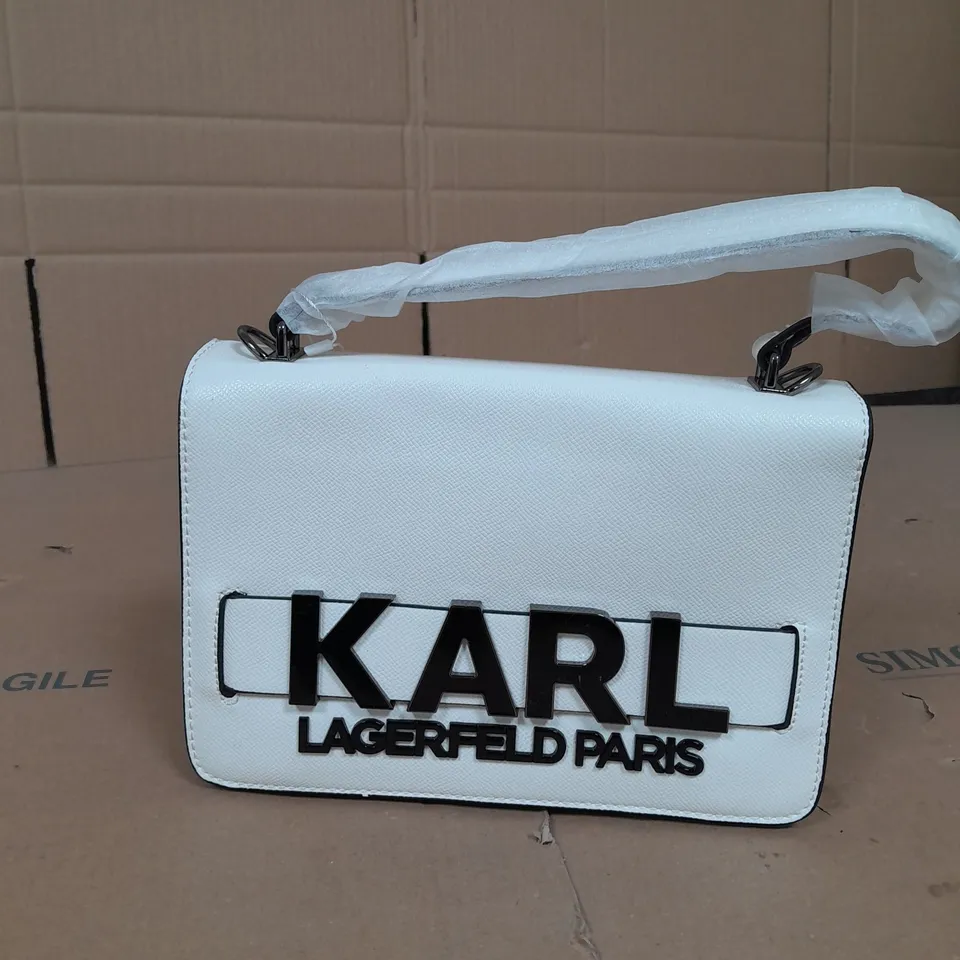 KARL LAGERFELD PARIS WITE LEATHER BAG 