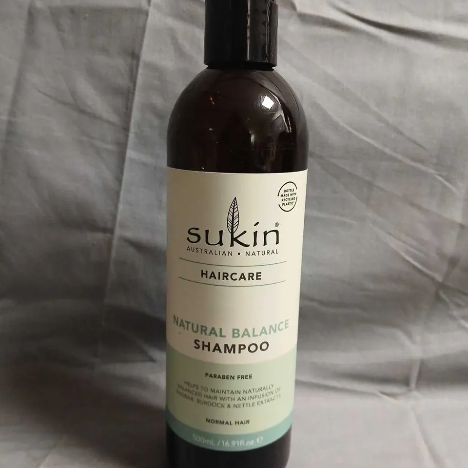 SUKIN NATURAL BALANCE SHAMPOO – HAIR CARE, PARABEN FREE, 500 ML