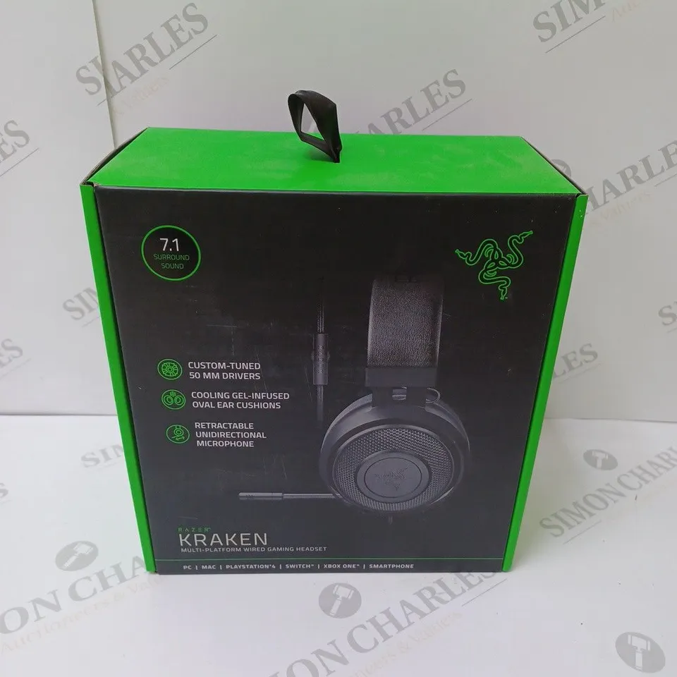 BRAND NEW BOXED RAZER KRAKEN WIRED GAMING HEADSET - BLACK