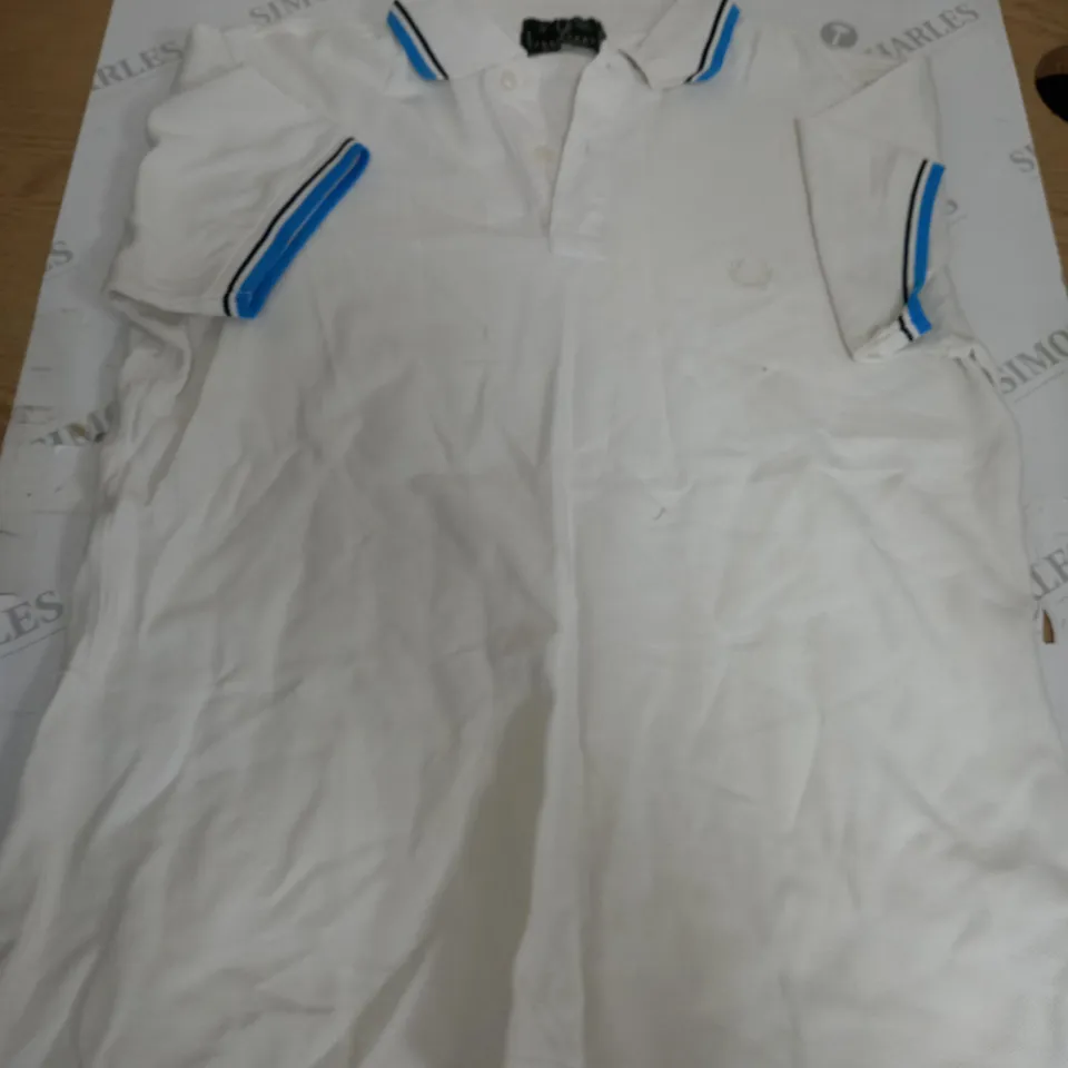 FRED PERRY WHITE POLO SHIRT SIZE 42 