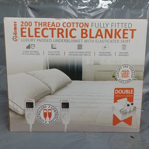 WARMER 200 THREAD COTTON FULLY FITTED ELECTRIC BLANKET