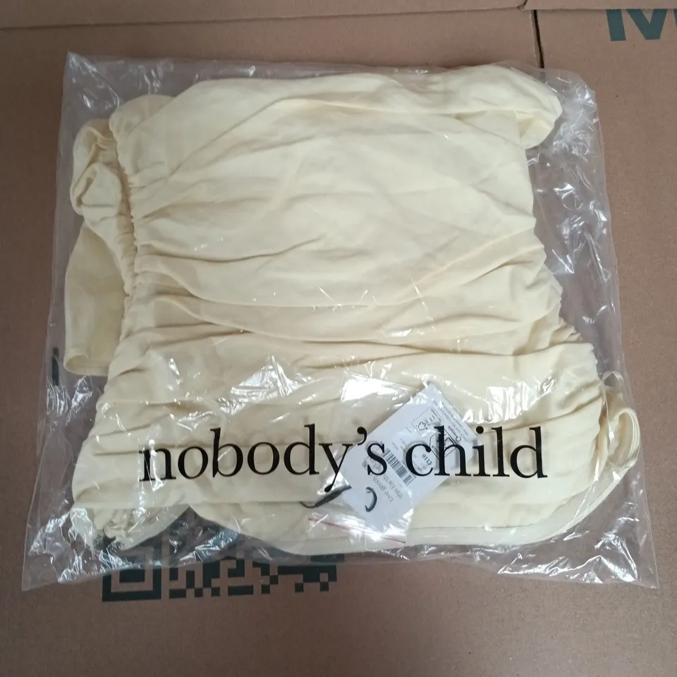 BAGGED NOBODYS CHILD PETITE KIVA MIDAXI DRESS IN YELLOW - UK 8