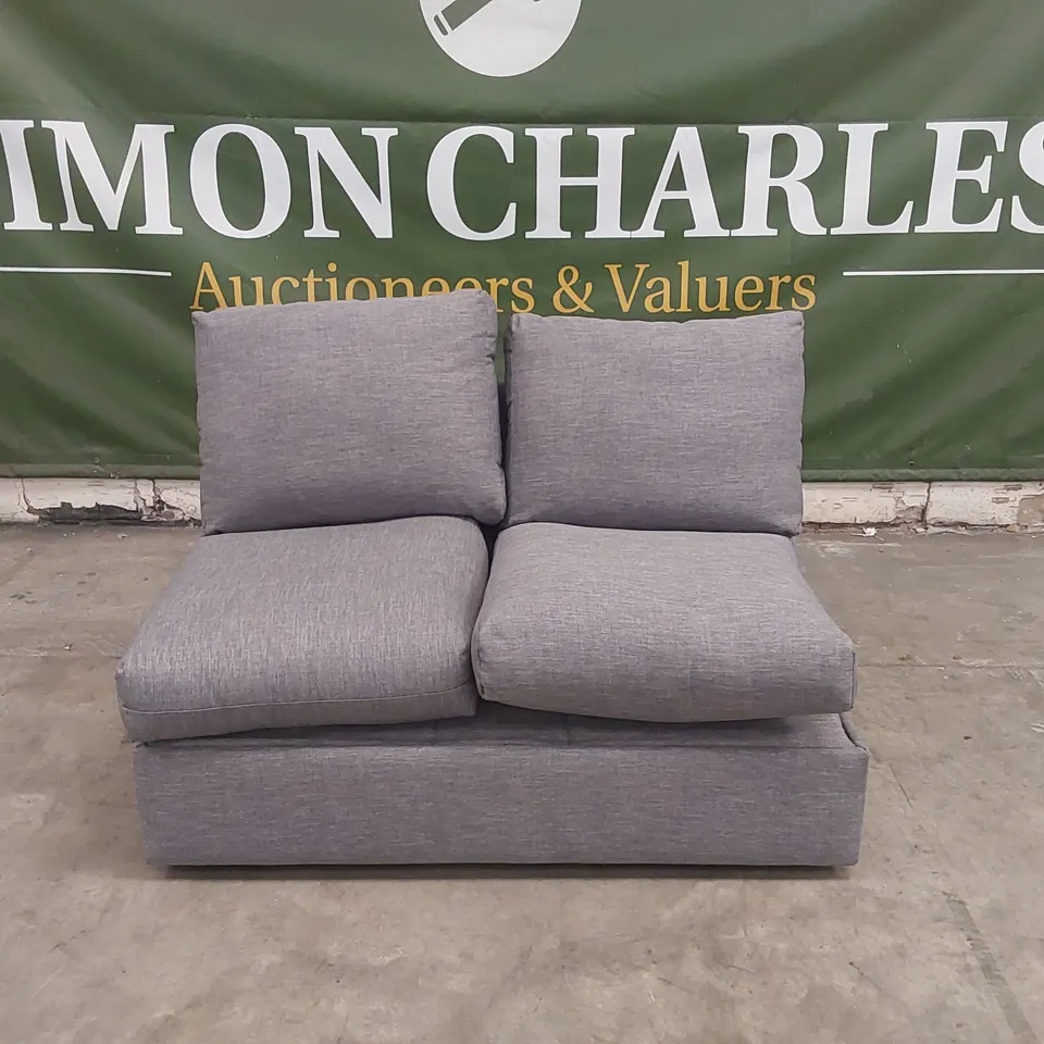 QUALITY DESIGNER GREY FABRIC SOFA BED SECTION