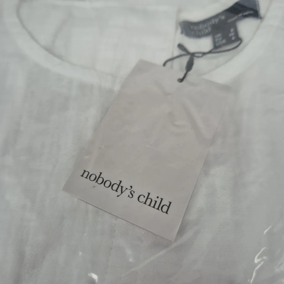 NOBODY’S CHILD STIRLING TOP DOUBLE GAUZE – WHITE, UK 8 (EU 36, USA 4)