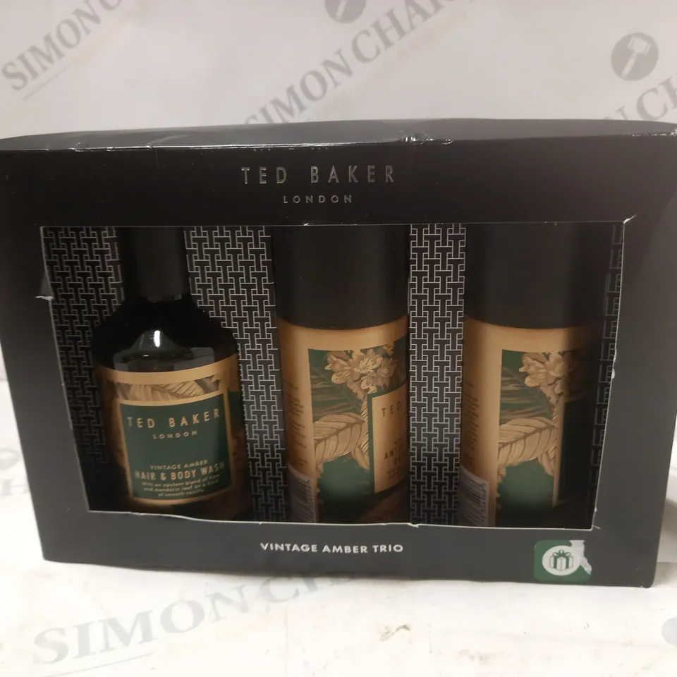 TED BAKER MEN VINTAGE AMBER OPULENT TRIO MENS GIFT SET CHRISTMAS