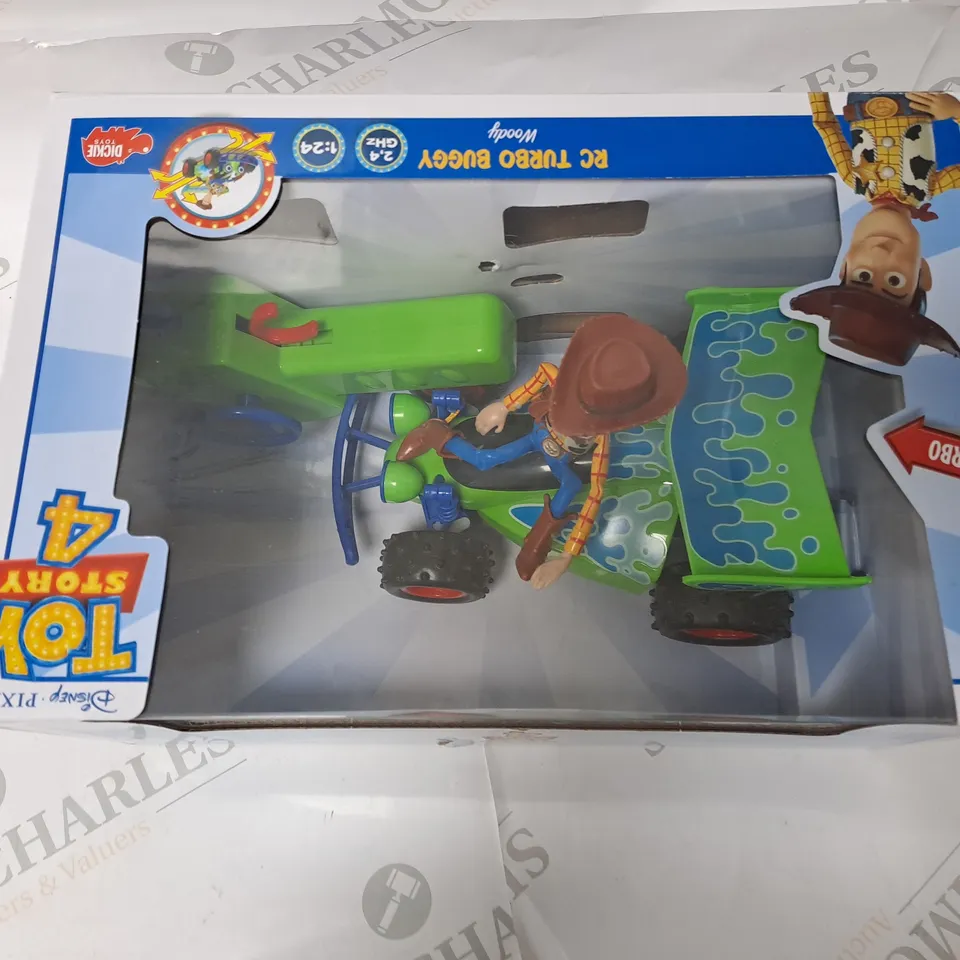 DISNEY PIXAR TOY STORY 4 RC TURBO BUGGY WOODY RRP £35