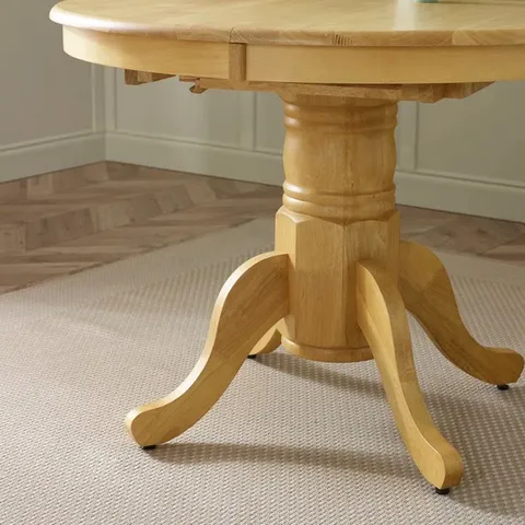BOXED PRESTOW OAK EFFECT EXTENDING DINING TABLE (2 BOXES)