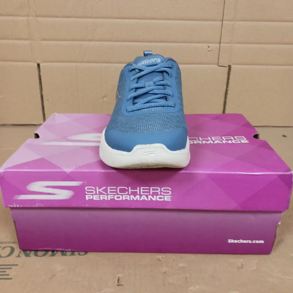 SKECHERS GO WALK FLEX TRAINERS BLUE SIZE 6.5