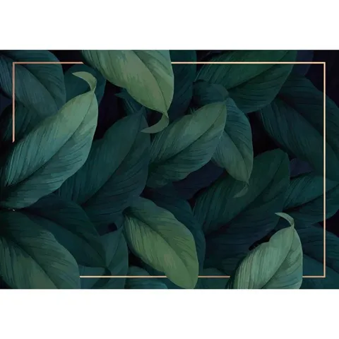 PACKAGED FLORAL GREEN INDOOR/OUTDOOR RUG