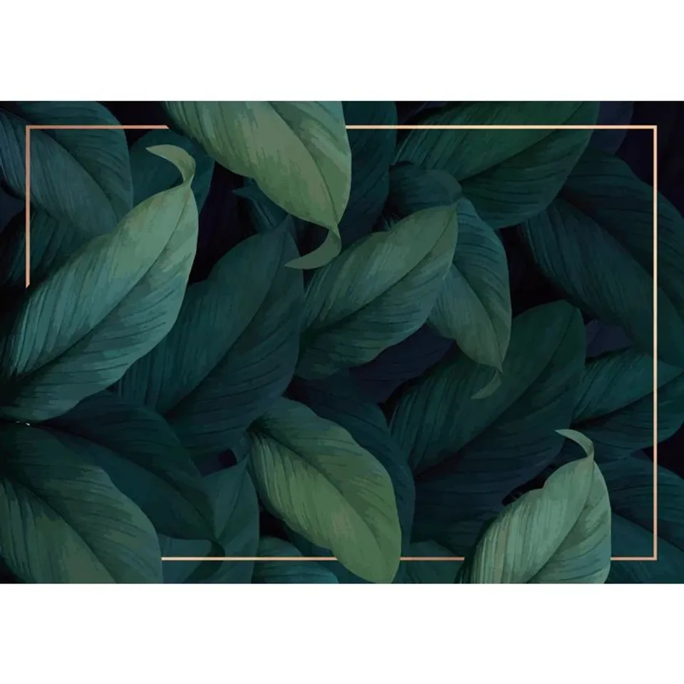 PACKAGED FLORAL GREEN INDOOR/OUTDOOR RUG