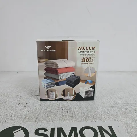 WILLFORGE SET OF APPROXIMATELY 10 VACUUM STORAGE BAGS WITH PUMP BOXED