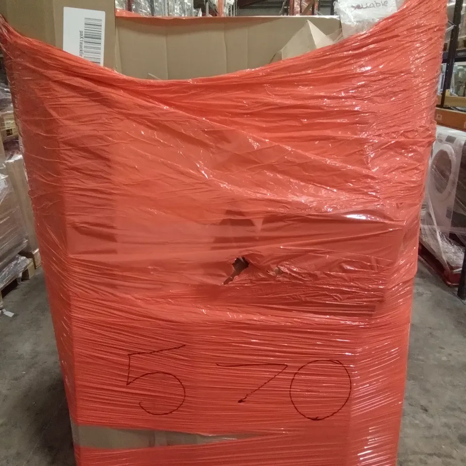 PALLET OF ASSORTED ITEMS INCLUDING MONCOOK DIGITAL AIR FRYER, PORTABLE CLOSET, MULTIFUNCTION TELESCOPIC FRAMEWORK, CROYDEX TOILET SEAT, BED RAILS FOR ELDERLY, ELEMUSE MATTRESS TOPPER 