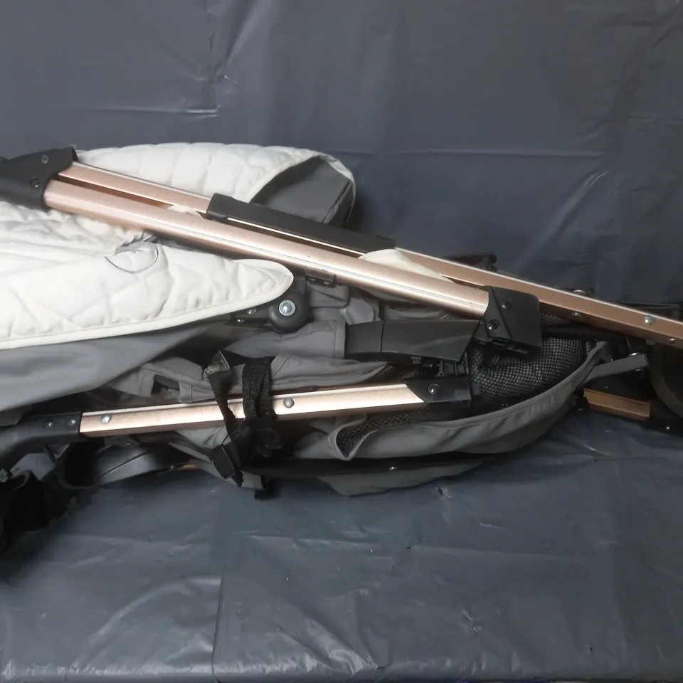 MB51 MY BABIIE QUILTED CHAMPAGNE STROLLER - COLLECTION ONLY