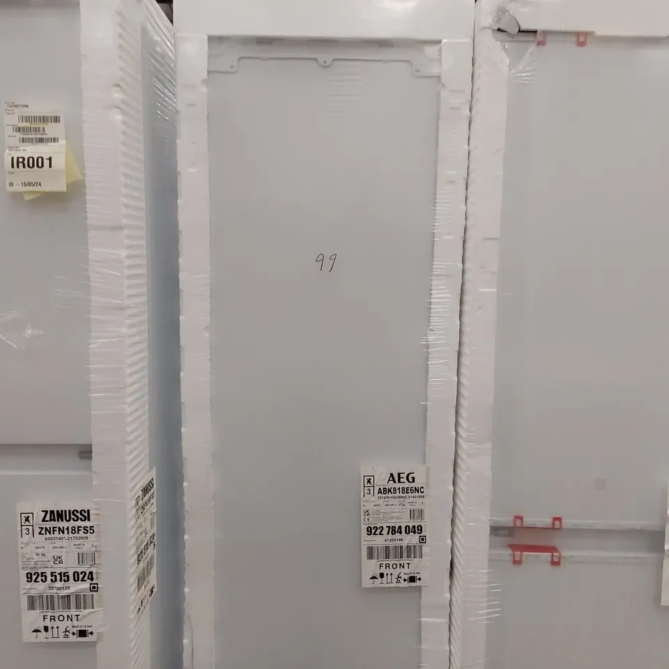 AEG ABK818E6NC INTEGRATED FROST FREE UPRIGHT FREEZER WITH FIXED DOOR FIXING KIT - E RATED