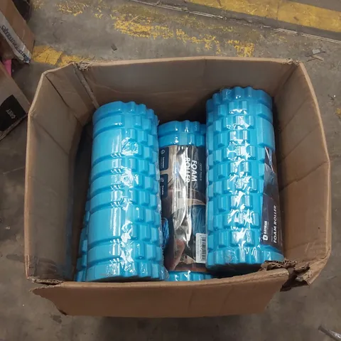 BOX CONTAINING APPROXIMATELY 6 KAYMAN FOAM ROLLERS