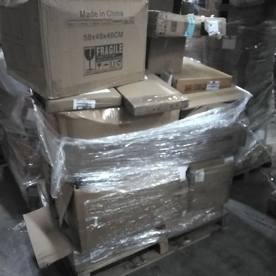 PALLET OF ELECTRICAL ITEMS AND HOUSEHOLD GOODS TO INCLUDE;32" LED SMART TV,HOOVER,LITHIUM CHAIN SAW