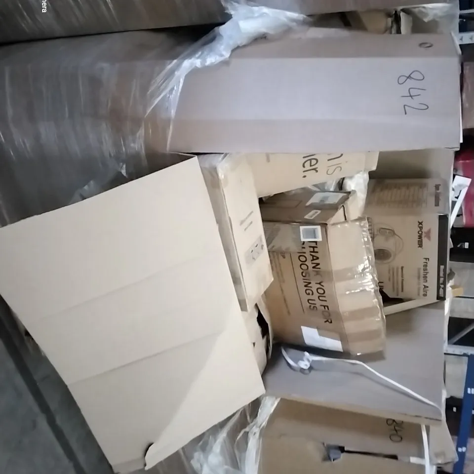 PALLET OF ASSORTED HOUSEHOLD ITEMS TO INCLUDE XPOWER AID MOVER, OFFICE CHAIRS AND MULTI-USE STEAM CLEANER 