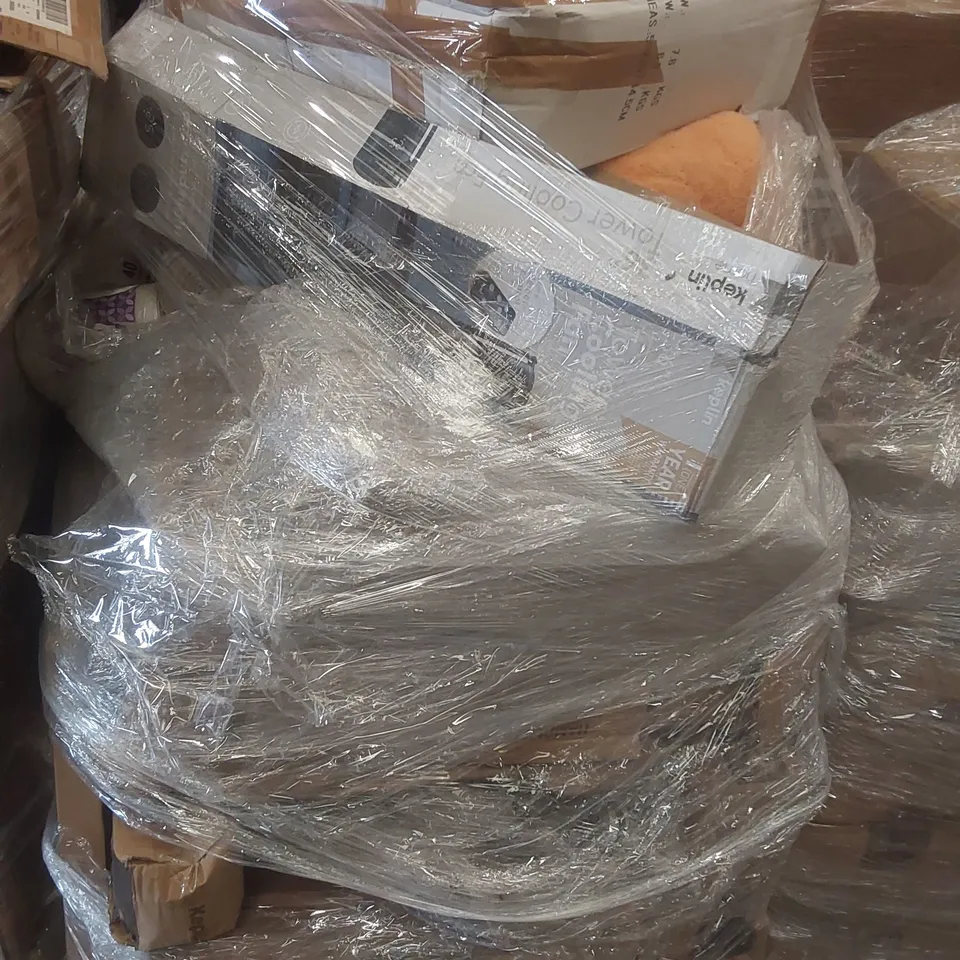 PALLET OF ASSORTED E-COMMERCE GOODS AND PRODUCTS TO INCLUDE: PICK-UP TOOLS, TOWER COOLING FAN, PLUSH TOY ECT