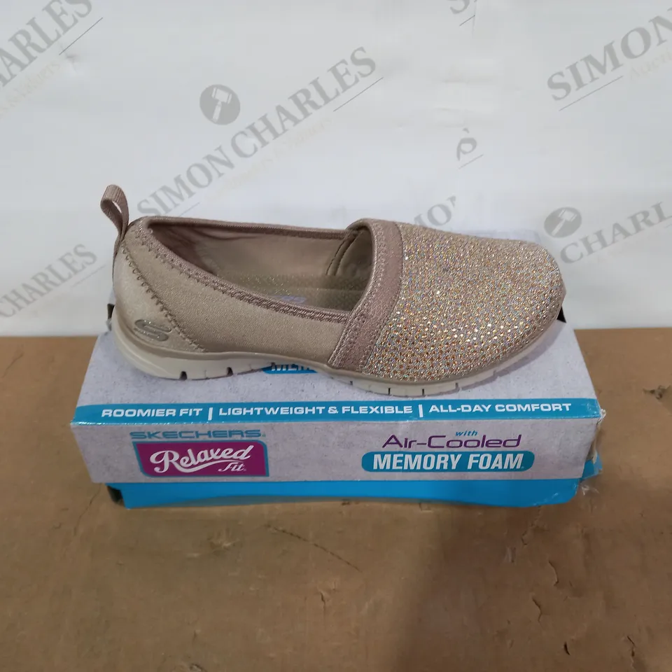 BOXED PAIR OF SKECHERS - SIZE 3