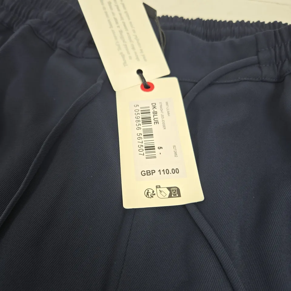 TED BAKER STRAIGHT LEG JOGGER DARK BLUE SIZE 5 TAGGED