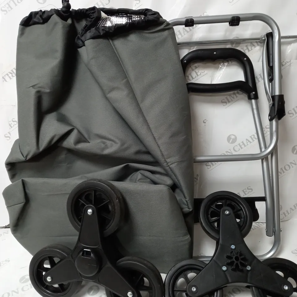 BOXED LOCK 'N LOCK INSULATED SHOPPING TROLLEY CART IN GREY 