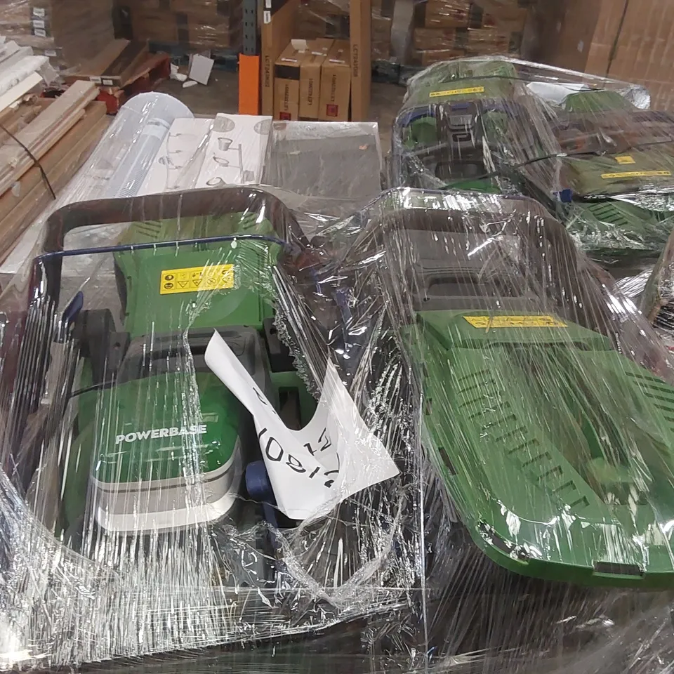 PALLET CONTAINING A LARGE QUANTITY OF ASSORTED UNCHECKED LAWN MOWERS
