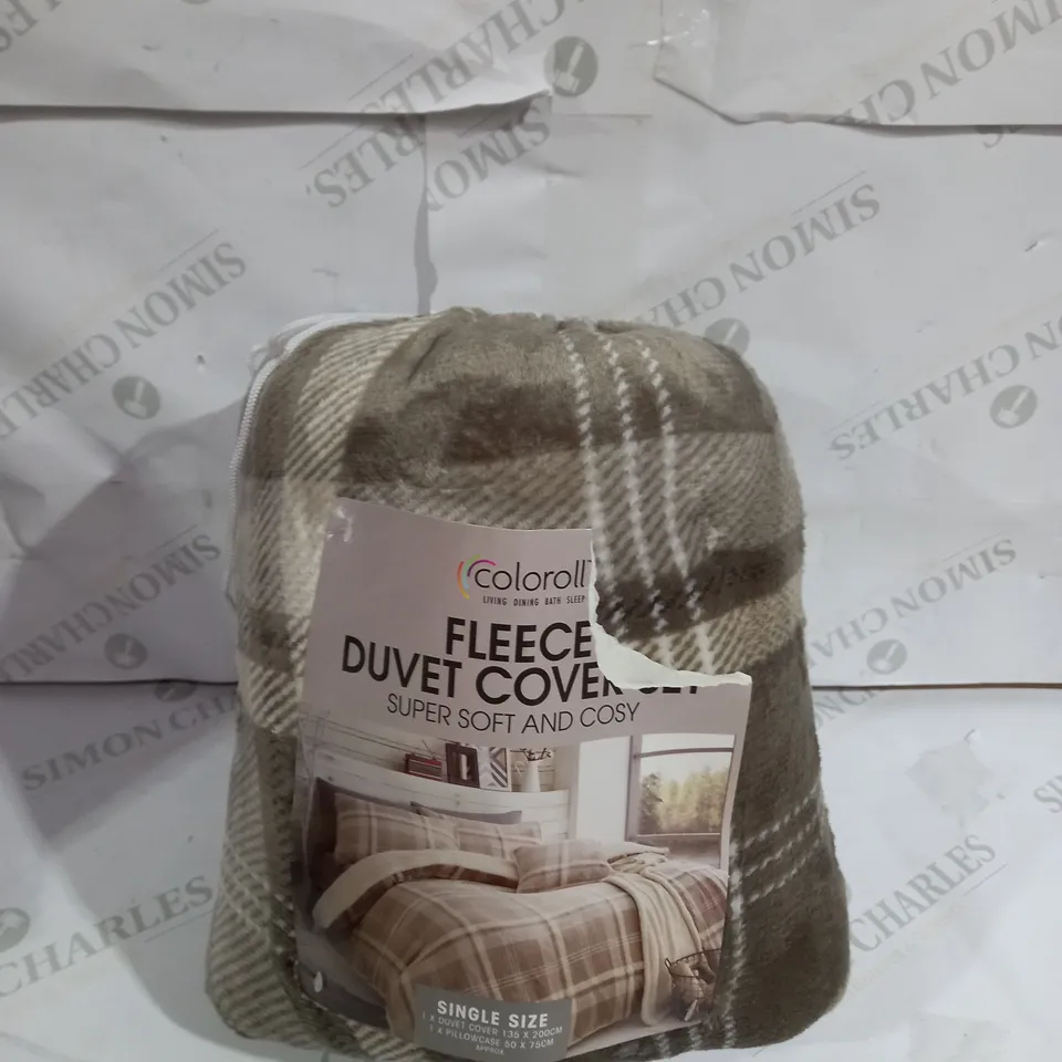 FLEECE DUVET COVER FOR SINGLE BED 