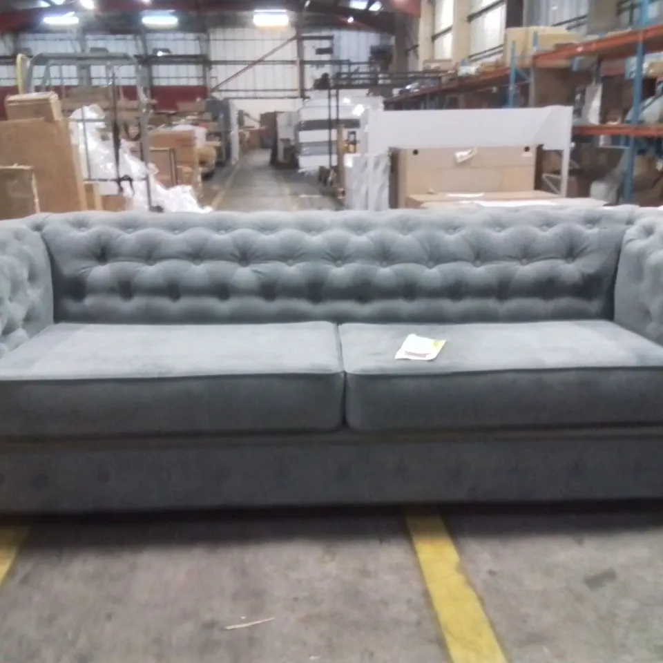 ALLEGRA 3 SEATER CHESTERFIELD SOFA BED DARK GREY 