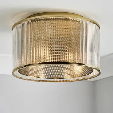 BOXED KRUZE GLASS FLUSH CEILING LIGHT