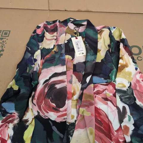 TED BAKER LONDON WOMEN'S FLORAL ABSTRACT PRINT SHIRT β UK 2