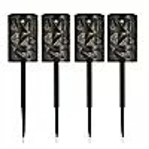 GARDEN REFLECTIONS 4 X FRETWORK WARM WHITE SOLAR LIGHTS