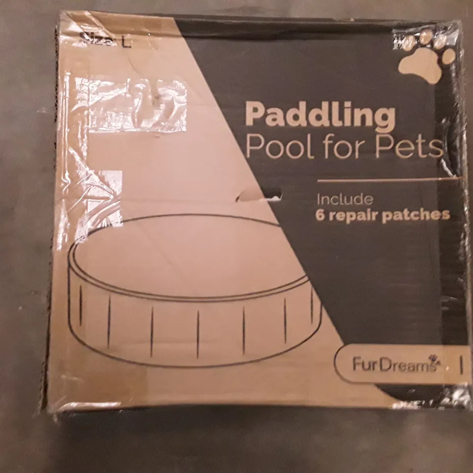 BOXED FUR DREAMS PADDLING POOL FOR PETS - LARGE