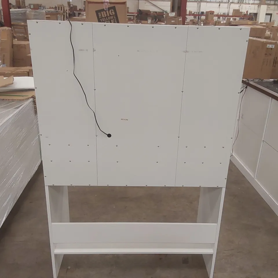 DRESSING TABLE WITH MIRROR CABINET 90CM LED LIGHT MAKEUP VANITY