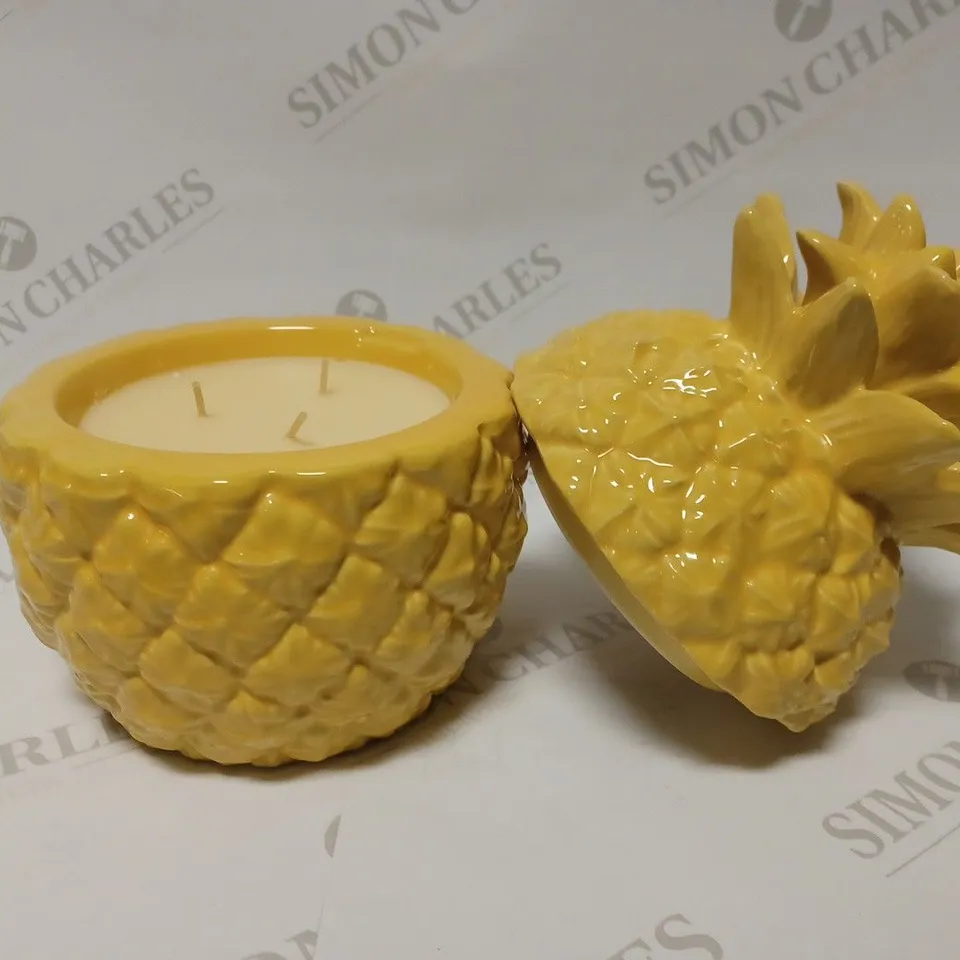 HOMEWORX BY HARRY SLATKIN LARGE CERAMIC PINEAPPLE CANDLE