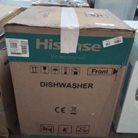 BOXED HISENSE HS6223E90XUK SLIMLINE 10 FREESTANDING DISHWASHER - SILVER