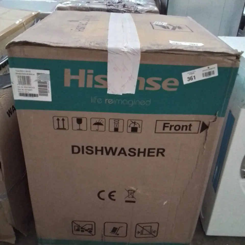 BOXED HISENSE HS6223E90XUK SLIMLINE 10 FREESTANDING DISHWASHER - SILVER