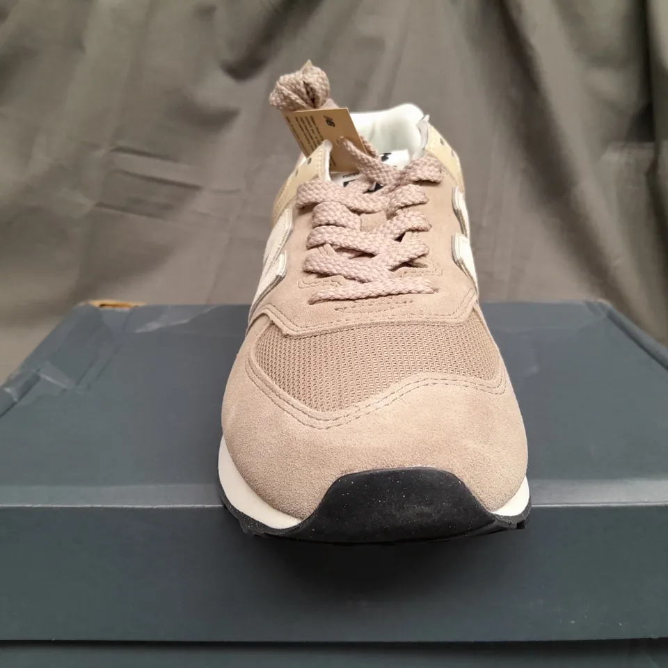 BOXED NEW BLANCE 574 BEIGE TRAINERS -  UK 9.5