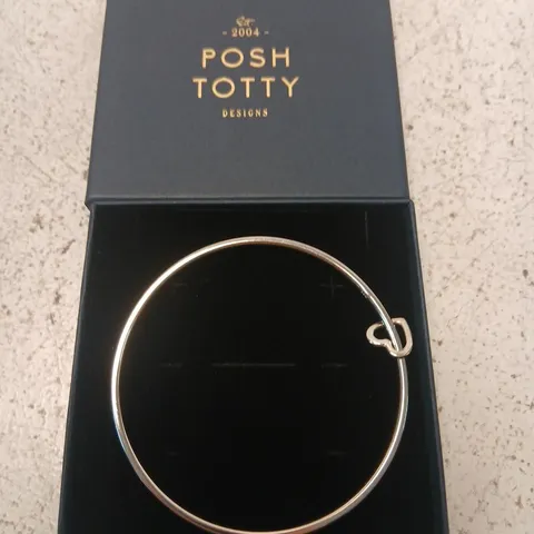 POSH TOTTY DESIGNS HEART BANGLE STERLING SILVER