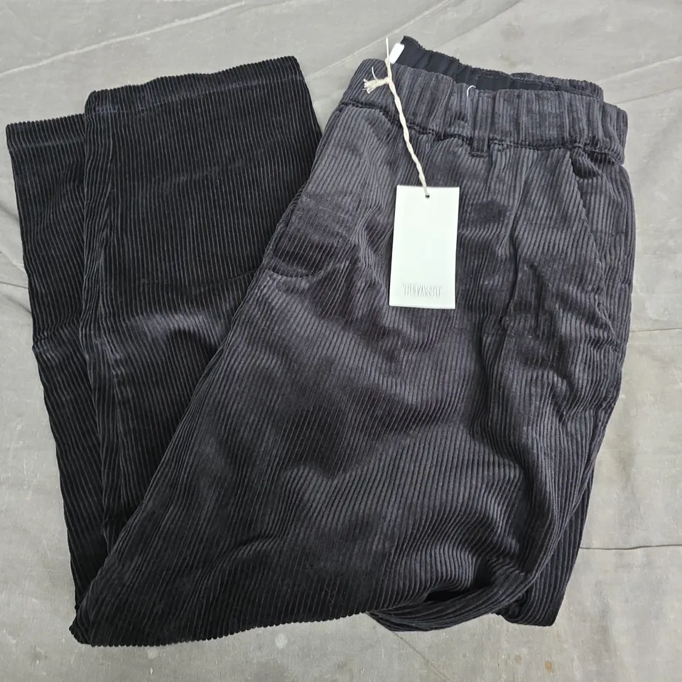 TOAST GABI ORGANIC CORD PULL ON TROUSERS IN BLACK - UK 16