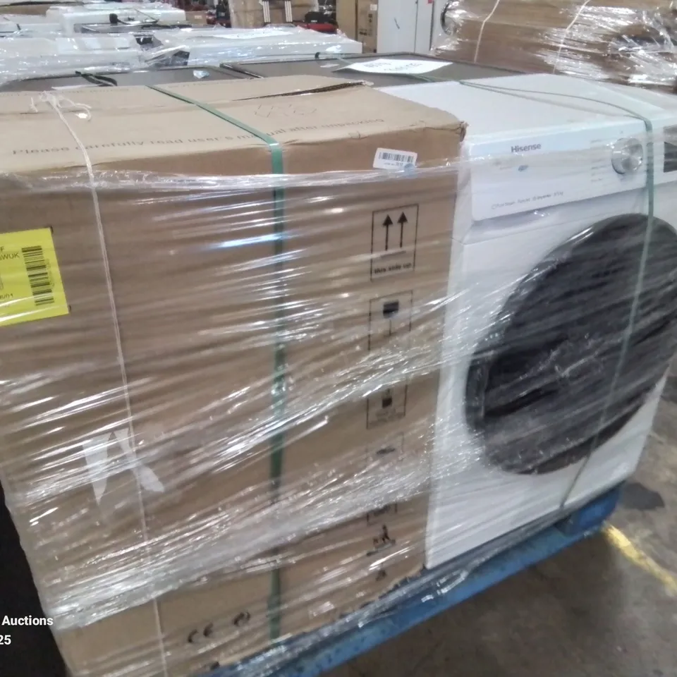 PALLET OF APPROXIMATELY 4 UNPROCESSED RAW RETURN WHITE GOODS TO INCLUDE;