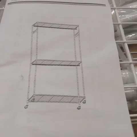 BOXED HOMDOX WHITE METAL ROLLING SHELF