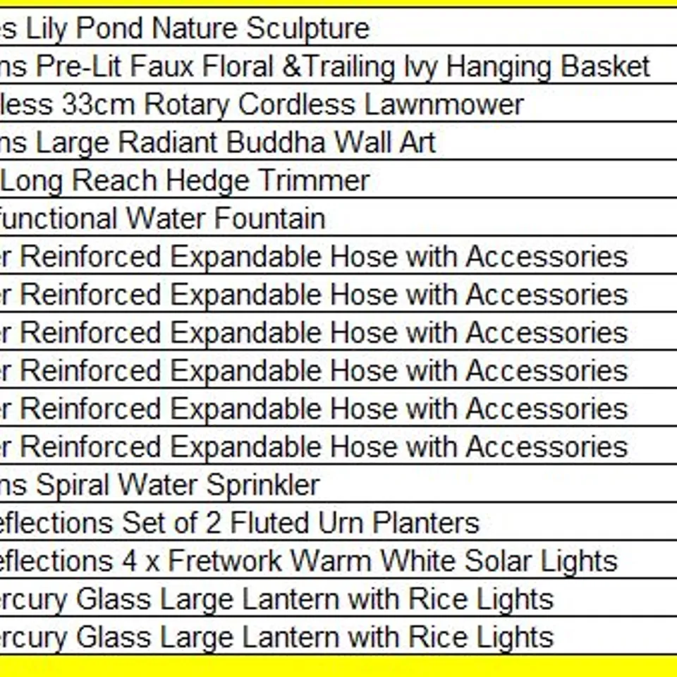PALLET OF APPROXIMATELY 17 ASSORTED HOUSEHOLD AND GARDEN PRODUCTS TO INCLUDE; 