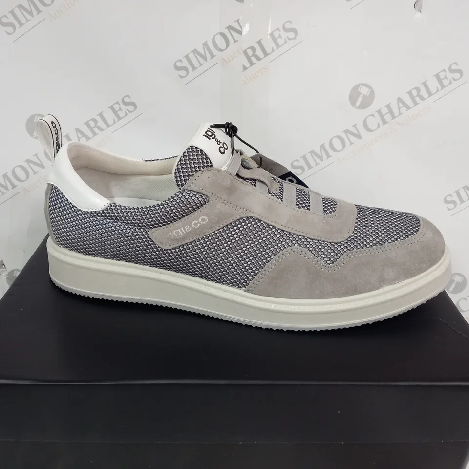 BOXED IGI&CO GREY MENS TRAINERS - SIZE EU46