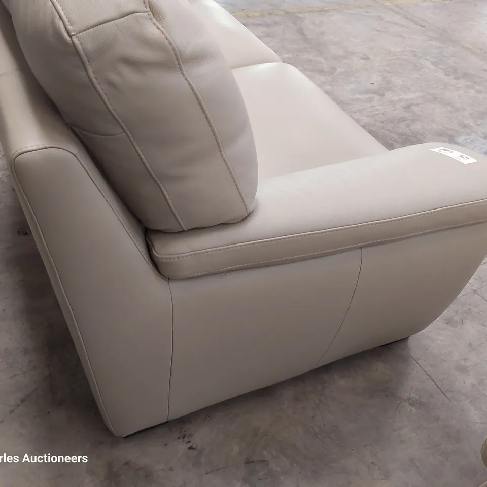 QUALITY ITALIAN DESIGNER VIRGILIO THREE SEATER SOFA MAESTRALE GREY LEATHER 