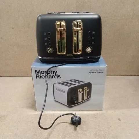 BOXED MORPHY RICHARDS 4-SLICE TOASTER - ACCENTS BLACK