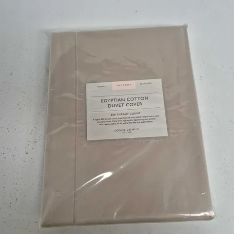 JOHN LEWIS EGYPTIAN COTTON DUVET COVER – DOUBLE, SOFT & SILKY 200X200 CM