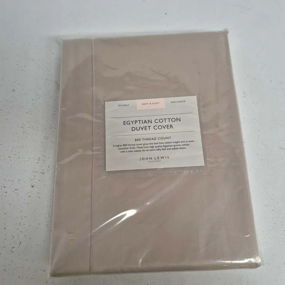 JOHN LEWIS EGYPTIAN COTTON DUVET COVER – DOUBLE, SOFT & SILKY 200X200 CM