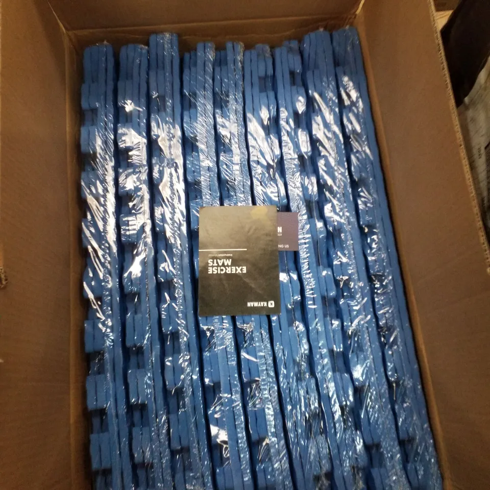 BOXED 36 EXERCISE MAT TILES - BLUE