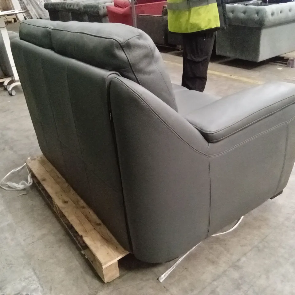 QUALITY DESIGNER ITALIAN MADE PARMA 2 SEATER LEATHER SOFA