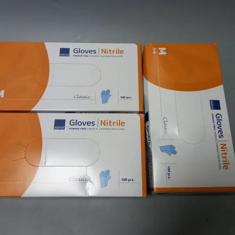 LOT OF 3 100-PACKS OF ABENA MEDICAL EXAMINATION GLOVES - M 7/8